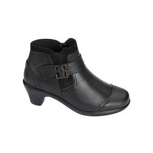 NEW Orthofeet Bioheels Emma Black 2 Inch Heel Bootie size 9.5 wide, boots, shoes